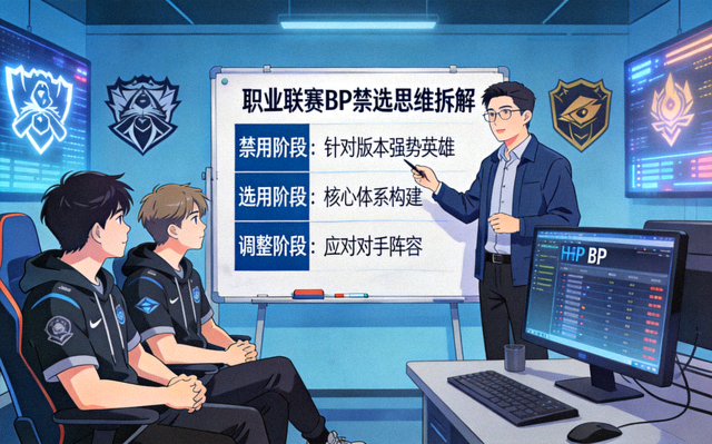 职业联赛BP禁选思维拆解现场画面